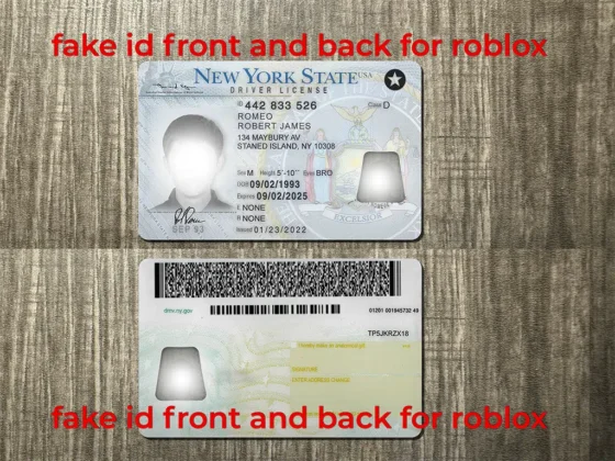 Fake ID Front and Back for Roblox: Get IDs that work for Verifications